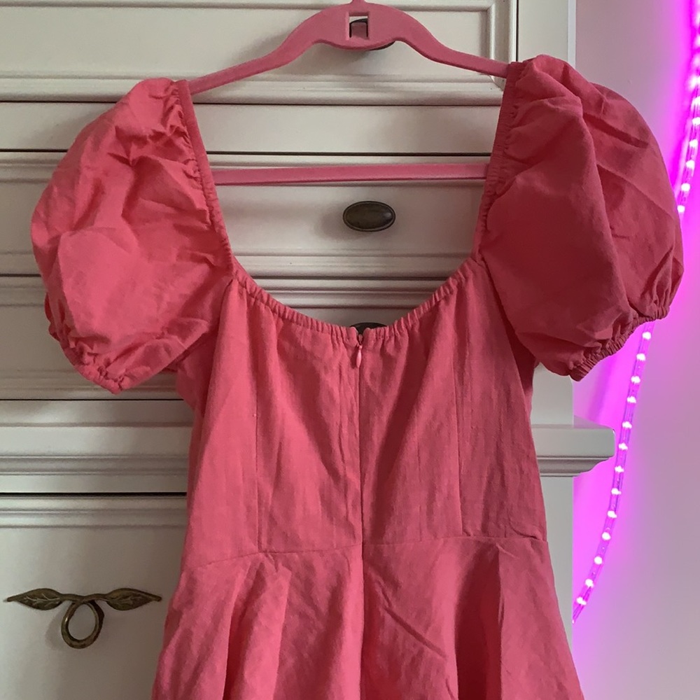 Showpo Coral Kamali Dress Linen - Picture 4 of 4